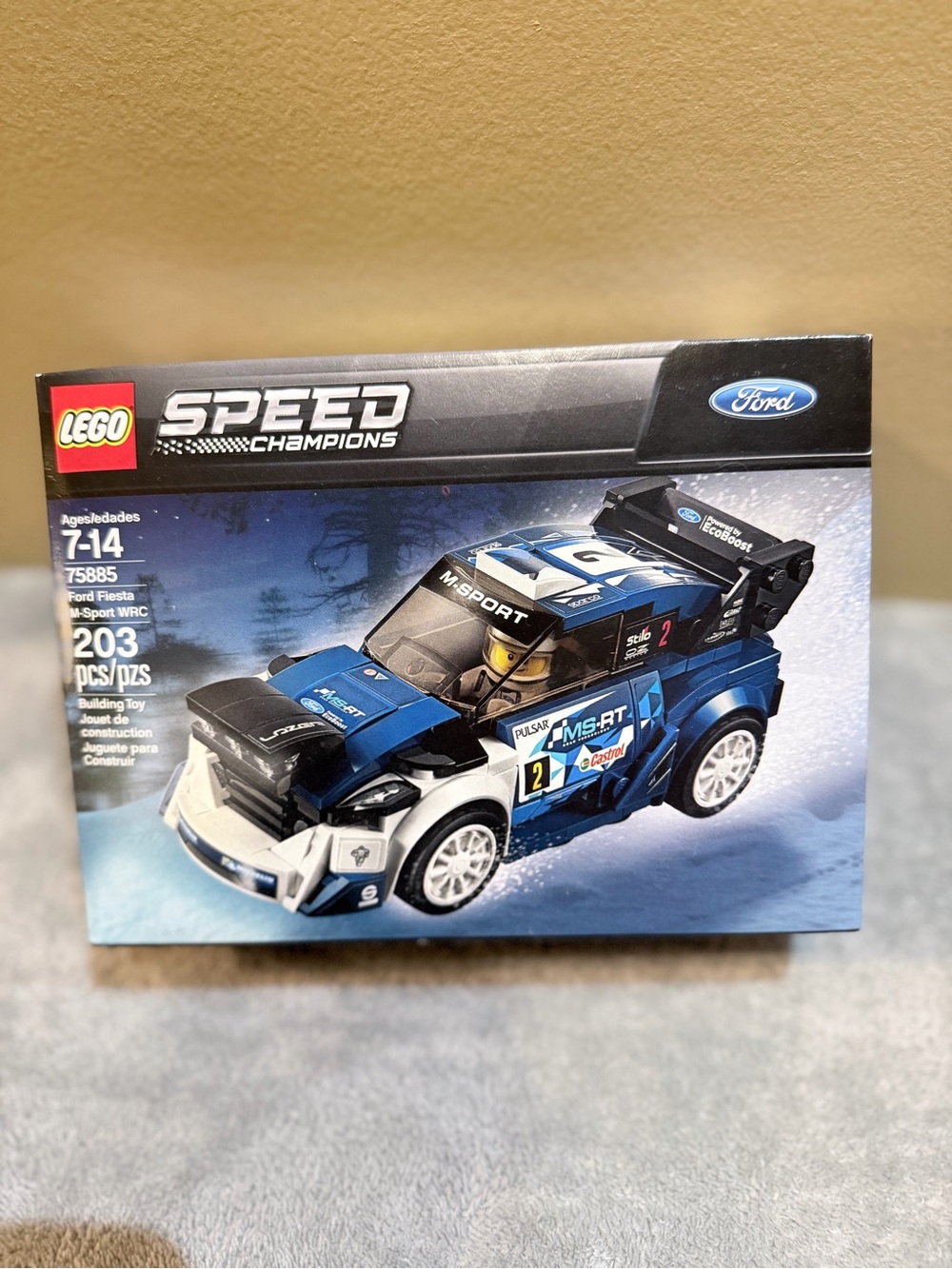 Lego Blue and White Ford Fiesta Rally Car Speed Champions Unopened